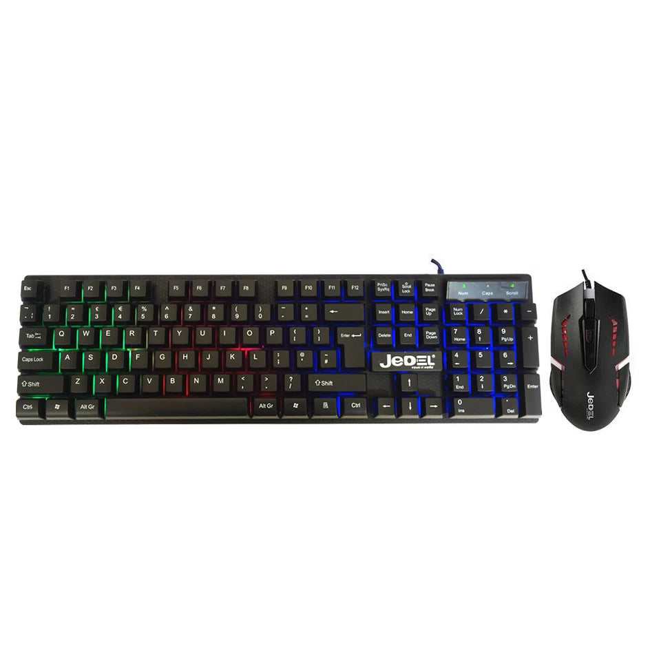 JEDEL GK100 Wired GAMING BACKLIGHT KEYBOARD & MOUSE Set
